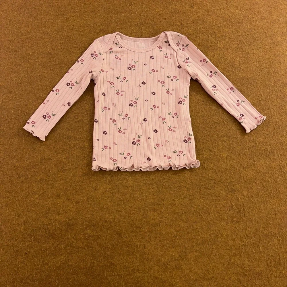 Simple Joys Carters Baby Girl 18M Pink Floral Ribbed 4 Piece Pajama Set New